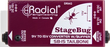 Radial SB-15 / StageBug Converter W/Buffer (9V to 15V)