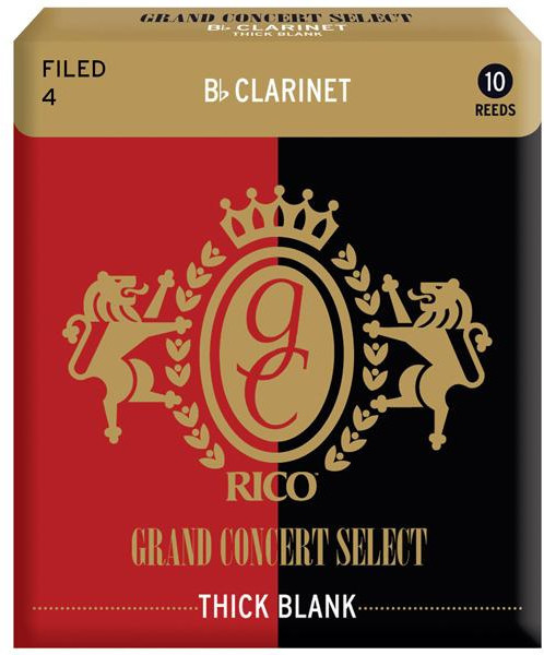 Rico Grand Concert Select 4 Thick Blank (filed, strength 4, 10 pack)