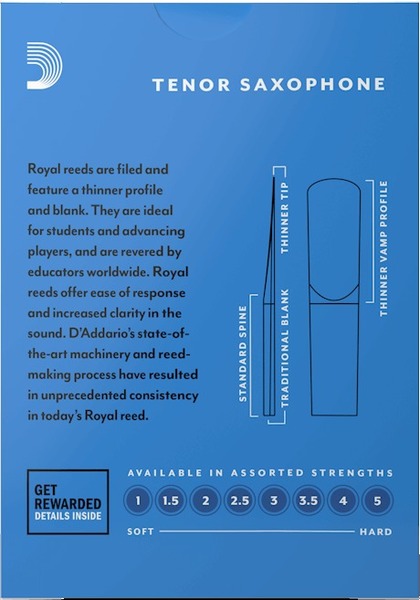 Rico Royal Tenor-Sax #2 / Filed (strength 2.0, 10 pack)