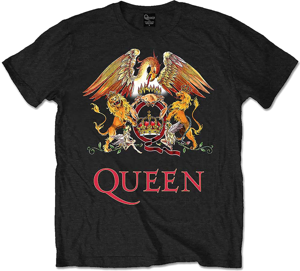 Rock Off Queen Unisex T-Shirt Classic Crest Black (size XL)