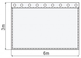 Roling Molton Curtain Absorber 6m (B) x 3 m (H) (black)