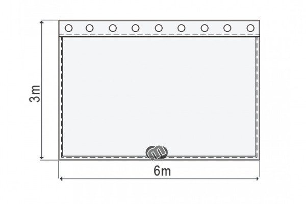 Roling Molton Curtain Absorber 6m (B) x 3 m (H) (black)