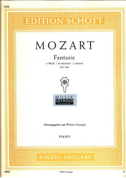 Schott Music Fantasie Mozart