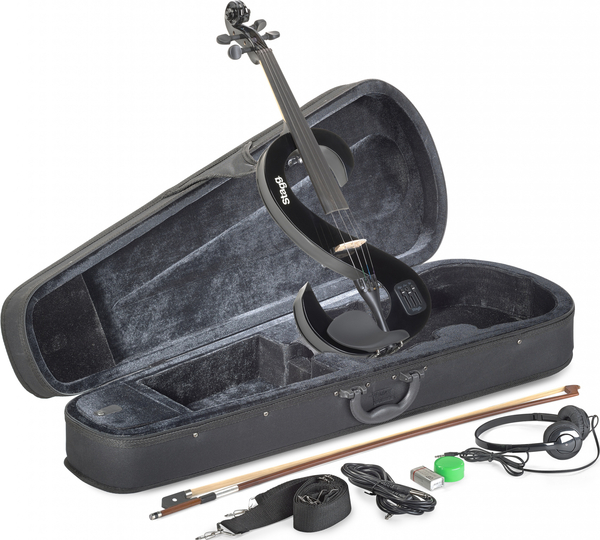 Stagg EVN 4/4 Electric Violin Set (black)