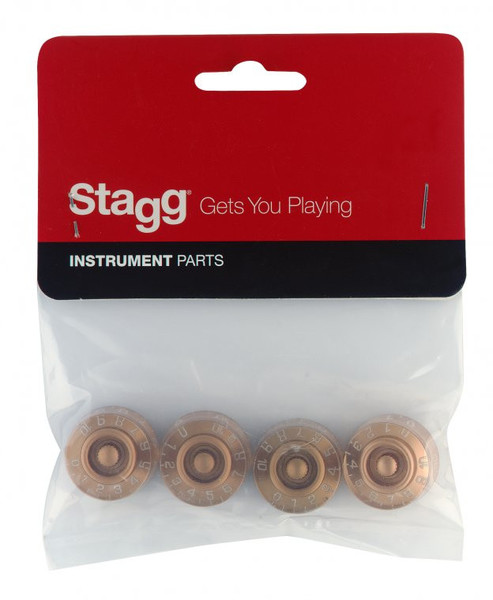 Stagg LP VOL TONE BUTTONS GOLD HAT