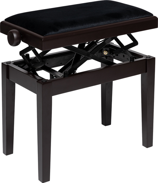 Stagg PBH 390 RWMSVBK Hydraulic Piano Bench (matt rosewood / black velvet)
