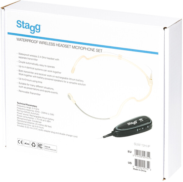 Stagg SUW 12H-IP UHF Waterproof Headset (2.4 GHz)