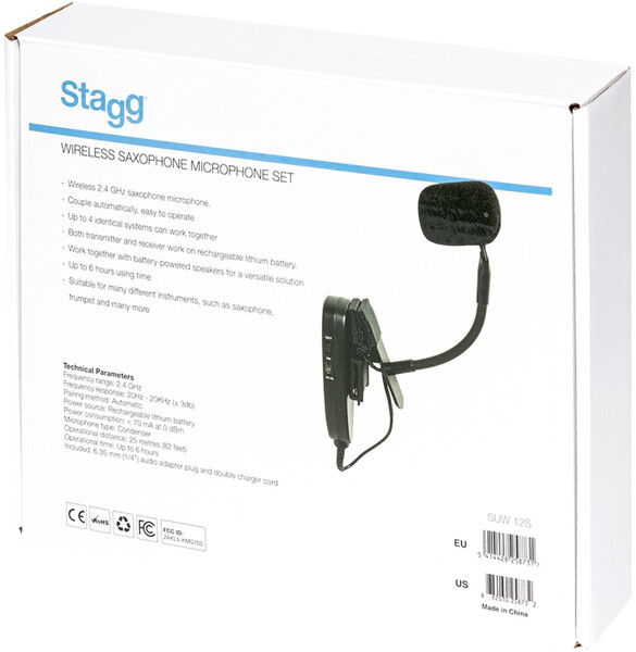 Stagg SUW 12S Wireless Saxophone Set (2.4 GHz)