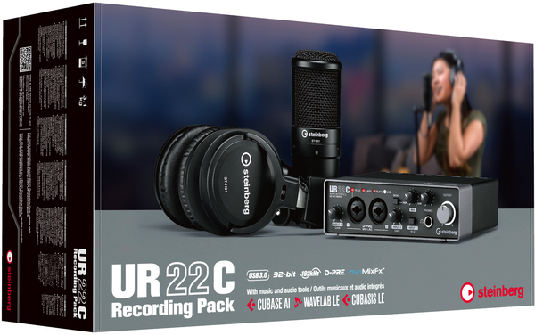 Steinberg UR22C Recording Pack Audio Interface with Headphones and Microphone