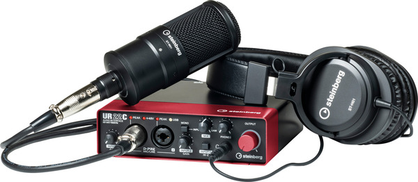Steinberg UR22C Recording Pack Audio Interface with Headphones and Microphone (red)