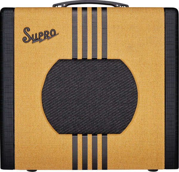 Supro Delta King 1x10 Tube Amplifier w/ Reverb (tweed & black)