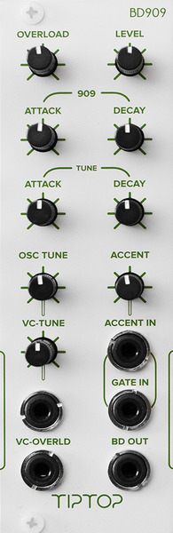 Tiptop Audio BD909 Analog Bass Drum Module / TR909 Bass Drum Generator