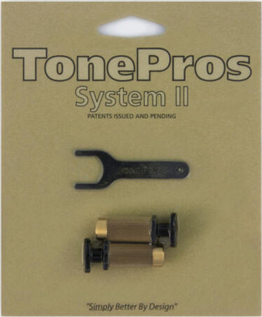 TonePros Metric Brass Locking Studs (P-Style) (black)