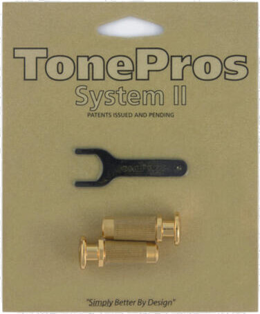 TonePros Metric Brass Locking Studs (P-Style) (gold)