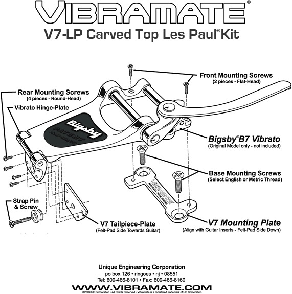 Vibramate V7-LP Standard Kit (polished aluminum)