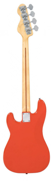 Vintage V4MFR / V4 Maple Board Reissued Bass Guitar (firenza red)