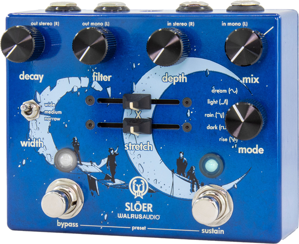 Walrus Audio Sloer Stereo Ambient Reverb FX Pedal / Slöer (blue)