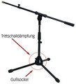 BSX Mic stand low Tripé de solo Projectos pequenos (Bombo, Amp)