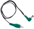 Cioks Flex Cable Type 4 - 5,5/2,5mm DC-Plug (center + / L-shape / 50cm / green) Câbles d'alimentation pour pédales d'effet