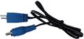 Cioks Flex Cable Type 7 - 2-Pin DIN2 Plug (I-shape / 50cm / blue)