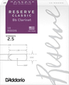 D'Addario Bb Clarinet Reserve Classic #2.5 (strength 2.5, 10 pack) Anches 2.5 pour Clarinettes en Sib (Boehm)