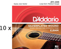 D'Addario EJ84M - 10 Sets Acoustic Gypsy Jazz (.011-.045)