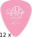 Dunlop Delrin 500 Standard Picks Light Pink - 0.46 (12 picks)