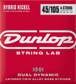 Dunlop Dual Dynamic Hybrid Nickel Bass 4-String (45/105) Jeux de cordes .045 pour basse électrique 4 cordes