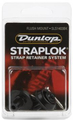 Dunlop Straplock System Flush Mount Set of 2 (black oxide)