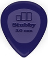 Dunlop Stubby Jazz Pick Dark Purple 3.00mm (24 picks) Ensembles de médiators
