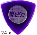Dunlop Stubby Triangle Dark Purple - 3.00 (24 picks)
