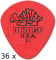 Dunlop Tortex Jazz I Red - Light - Round Tip (36 picks)