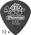 Dunlop Tortex Pitch Black Jazz - 0.73 (72 picks)