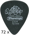 Dunlop Tortex Pitch Black Standard Pick Black - 0.73 (72 picks)