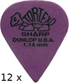 Dunlop Tortex Sharp Purple - 1.14 (12 picks)