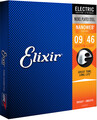 Elixir NanoWeb Plated Plain Steel Set of 5 Packs (custom light / .009-.046) 5-Pack Electric Guitar String Sets
