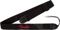 Fender Black Polyester Logo Strap (red) Tracolla per Chitarra
