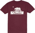 Fender Burgundy Bear Unisex T-Shirt S (small) Camisetas de talla S