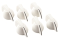 Fender Chicken Head Knobs - Set of 6 (white) Boutons pour ampli & caisson baffle