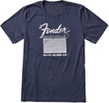 Fender Deluxe Reverb T-Shirt, Blue (Small) Magliette Taglia S