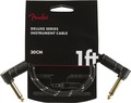 Fender Deluxe Tweed Instrument Cable AA (0.30m black tweed, angled/angled)