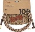 Fender Festival Instrument Cable (3m angled pure hemp brown stripe)