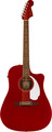 Fender Redondo Player (candy apple red) Guitares acoustiques Cutaway avec micro