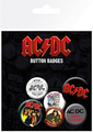 GB eye AC/DC Mix Badge Pack (4 x 25mm + 2 x 32mm) Pins