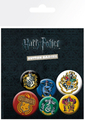 GB eye Harry Potter Crests Badge Pack (4 x 25mm + 2 x 32mm) Pins