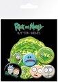 GB eye Rick And Morty - Characters Badge Pack (4 x 25mm & 2 x 32mm badges) Pins