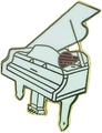 Gewa (Flügel weiss) Anstecknadel Piano