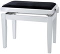 Gewa Pianobank (white satin/black seat) Piano Benches White