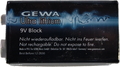 Gewa Ultra Lithium 9V Battery Block (1 battery) Batteries