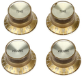 Gibson Tophat Knob MK030 (Gold with Gold Metal Insert/4 Set)